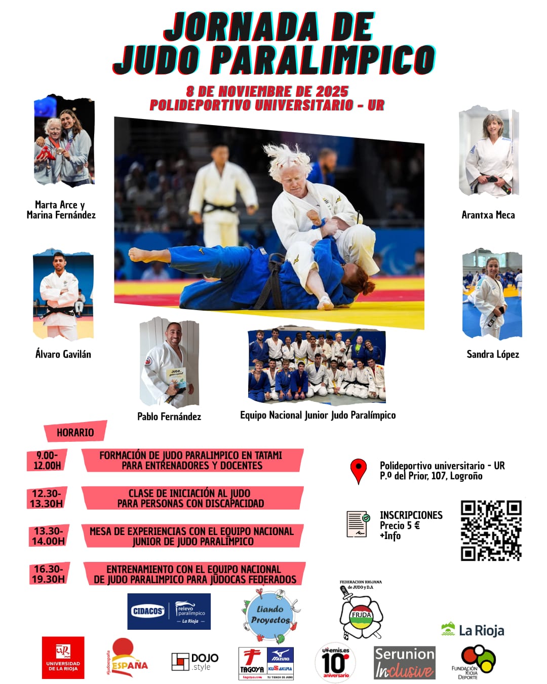 20 Judokas Navarros en la jornada Paralimpica en Logroño 08-11-25